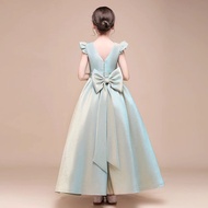 Children's Dress High-End Girls' Piano Performance Dress Medium Big Children's Host Host Birthday Pr