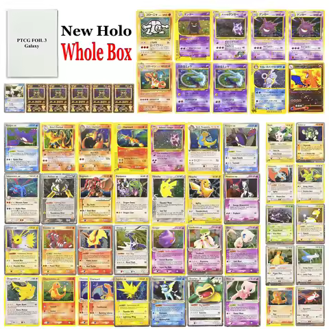 PKM Galaxy Foil 55Pcs/Whole Box Bestselling Card Collection Base Fossil Neo EX Crystal Gengar Pocket