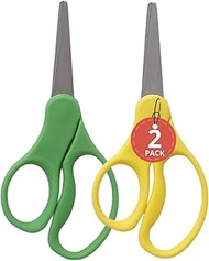1InTheOffice Kids Stainless Steel Scissors, 5" Kids Pointed Tip Stainless Steel Scissors, Left Hande
