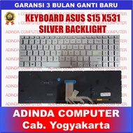 Asus VivoBook S15 X531 X531F X531FA S531 S531F S531FA S531FL Silver Backlight Keyboard