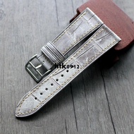 ((Quality Assurance) Handmade Suitable for Meidu 10,000 Country White Crocodile Leather Watch Strap Men's Tissot Genuine Leather Langqin Bracelet H1