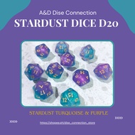 1pc. Dual Color Stardust D20 Dice (sold per piece)