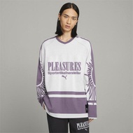 [Small/White] x PLEASURES Men's Ice Hockey Jersey in White by PUMA