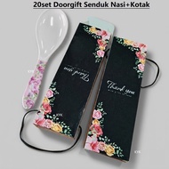 20set Doorgift Senduk Nasi+Kotak lipat sendiri / Doorgift Kenduri Kahwin / Goodies Kahwin Gift VIP