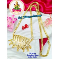 Gold plated lotus dollar chain