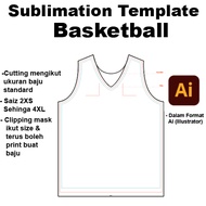 Basketball Sublimation Template Size I Size Template Untuk Printing Baju I Adobe Illustrator