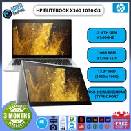 LAPTOP HP ELITEBOOK X360 1030 G3 i5 8th Gen 16GB RAM 512GB SSD 𝐓𝐨𝐮𝐜𝐡𝐬𝐜𝐫𝐞𝐞𝐧 & Flip 360 ( USED )