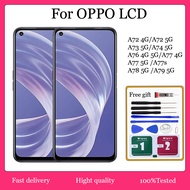 For OPPO A72 4G A72 5G A73 5G A74 5G A76 4G 5G A77 4G A77 5G A77s A78 5G A79 5G LCD Display Touch Sc