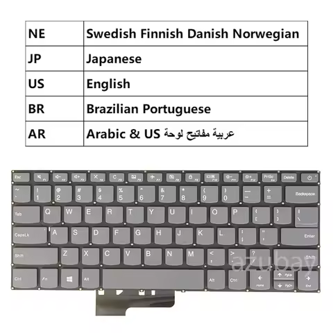 Nordic BR Portuguese US UK Keyboard For Lenovo PC4CP-US PC4CP-UK PC4CPB-UK 9Z.NDSSN.101 NSK-BZ1SN SN