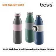 BOS'S Stainless Steel Thermal Bottle 500ml BTH0500S, 750ml BTH0750S,