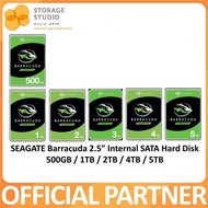 SEAGATE Barracuda 2.5" SATA HDD 1TB / 2TB / 3TB / 4TB / 5TB. 7mm Height: 1TB / 2TB, 15mm Height. 4TB / 5TB