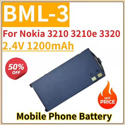 New Replacment Mobile Phone Battery 2.4V 1200mAh BML-3 for Nokia 3210 3210e 3320