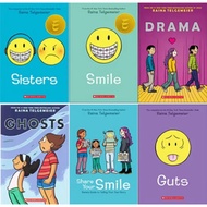 Raina Telgemeier 6 books set Full Colour Smile & Sisters & Ghosts & Drama & Guts & Share Your Smile