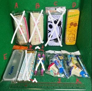全新 絕版懷舊 B(B已留)、C、D、E - SAN-X Momopanda 桃桃熊/Q-LIA Ojipan Panda/Snoopy/Miffy 筆袋及筆盒，F(F合部已留)、G(G已留)、H(H