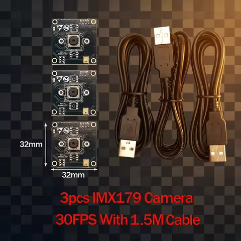 USB Camera Module with No Distortion, Compatible for Autodarts.io, Mac, Linux, Raspberry, IMX179, OV
