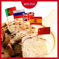 100Pcs Singapore Flag Toothpick Flag Party Fruit Cake Steak Creative Cake Flag National Flags of the
