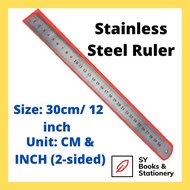 Stainless Steel Metric Ruler 30CM 12'' Metal Ruler Steel Ruler Iron Ruler/