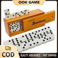 Dominos Set for Adults, Jumbo Size Double 6 Dominoes Set, Classic Board Game for Adults and Elderly 