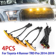 4 unit Lampu LED Gril Depan Kereta untuk Toyota 4 Runner TRD Pro 2014-2019