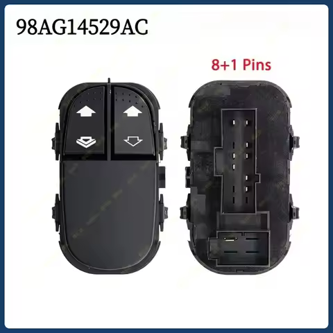 98AG14529AC Green Backlight Power Window Master Lifter Switch Button For Ford Focus CAK 1998-2005
