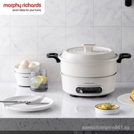 [READY STOCK]MORPHY RICHARDS（Morphyrichards）Electric Hot Pot Household Split Electric Caldron Roast and Instant Boil 2-in-1 Multi-Function Electric Frying Pan Electric Barbecue Cooking Pot 3LElectric Heating Hot Pot MR9087