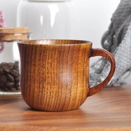 1pc 130ml Wooden Cup Solid Wood Cup with Handle Sour Jujube Solid Wood Water Tea Cup Trumpet Cup For Kitchen Living Room