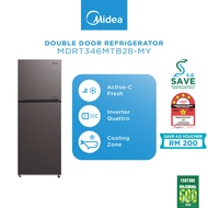 Midea MDRT346MTB28-MY Gross 280L 2 Doors Inverter Quattro Refrigerator / Fridge / Peti Sejuk