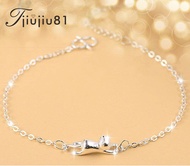 925 Silver-plated Bracelet Korean Bangle Gelang Tangan Silver 925