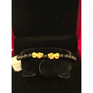 Mini PiXiu 999 Gold Bracelet: Classic Beaded Design with 999 Gold Beads