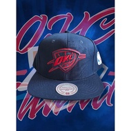 Mitchell and Ness OKC Thunder Navy Snapback Cap