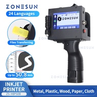ZONESUN Handheld Inkjet Printer QR Barcode Date Coding Machine ZS-HIP508