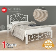 (With Box)MF DESIGN LOVE SUPER BASE QUEEN SIZE METAL BED (WHITE) / KATIL BESI PUTIH QUEEN