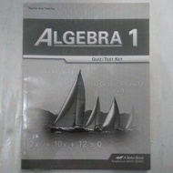 Algebra Book 1 QUIZ/TEST KEY