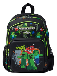 Smiggle - 【0.4kg 超輕護脊】Minecraft 15L 護脊書包 37 cm兒童背囊| 兒童旅行袋｜ 9792 | 幼兒書包｜平行進口