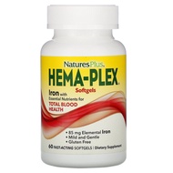 ❤️Nature's Plus, Hema-Plex, 60 Fast-Acting Softgels