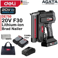 Deli Li-Ion Cordless Brad Nailer 20V ( F30 | 30mm | 18GA ) DE750 Brushless Motor Battery Brad Nailer