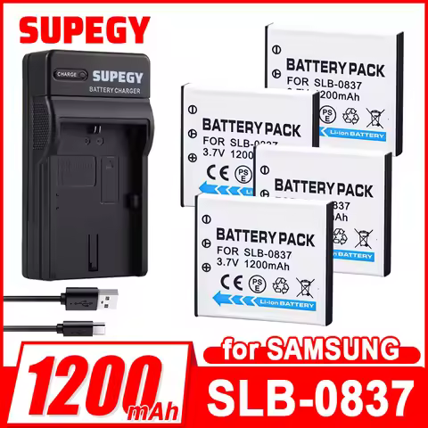 SLB-0837 3.7V 1200mAH Battery Suitable for Samsung Camera I5 I6 L73 L50 L60 NV3 NV5 NV7