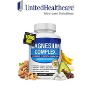 Magnesium Complex Supplement – 8 Elemental Forms | 1000mg | 90 Capsules