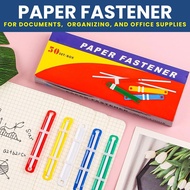 Paper Fastener 50pcs/box, Plastic Colored File Binder Clip