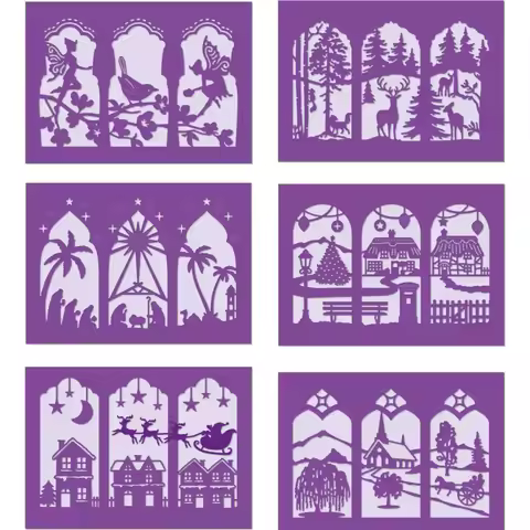 Christmas Metal Cutting Elves and birds Frame dies 2024 New Templates DIY Scrapbooking Paper Making 