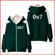 NS Squid Game Jacket Long Sleeve Tops No.067 Hooded Coat Round Six Unisex Casual Loose Anime Sports 