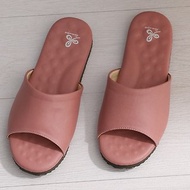 【維諾妮卡】舒適減壓 優質乳膠室內皮拖鞋-粉紅