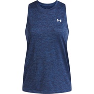Under Armour Womens Tech Tank Twist Performance Gym Vest (Blue Atlan/Wht) - Sports Direct