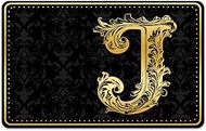 peacoblue Sticker for Bank Cards, Gold Letter J, Custom Skin Cover Protection for Credit Debit Cards