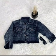 CROP DENIM JEANS JACKET JINS RAWIS WOMEN'S JACKET FOR GIRLS KOREAN STYLE GIRLS JACKET