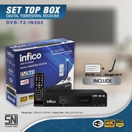 SET TOP BOX INFICO DVB-T2 PENERIMA SIARAN TV DIGITAL FREE DONGLE WIFI- - RIYHANA SHOP