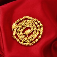 Free Shipping Premium AU999 Gold Necklace Mens Hollow Faucet Big Gold Bar 24K Nude Buddha Statue Rou