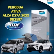 BENDIX FRONT DISC BRAKE PAD PERODUA ATIVA ALZA D27A 2022 DB2587