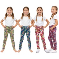 KIDS PRINTED FLORAL JEGGINGS SLIGHTLY STRETCH FREESIZE WITH 4 POCKETS (6-8 yr old)