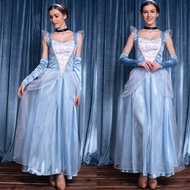 Halloween Frozen Princess Elsa Costume - Adult Long Dress